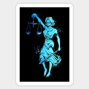 Colorful Lady Justice Magnet